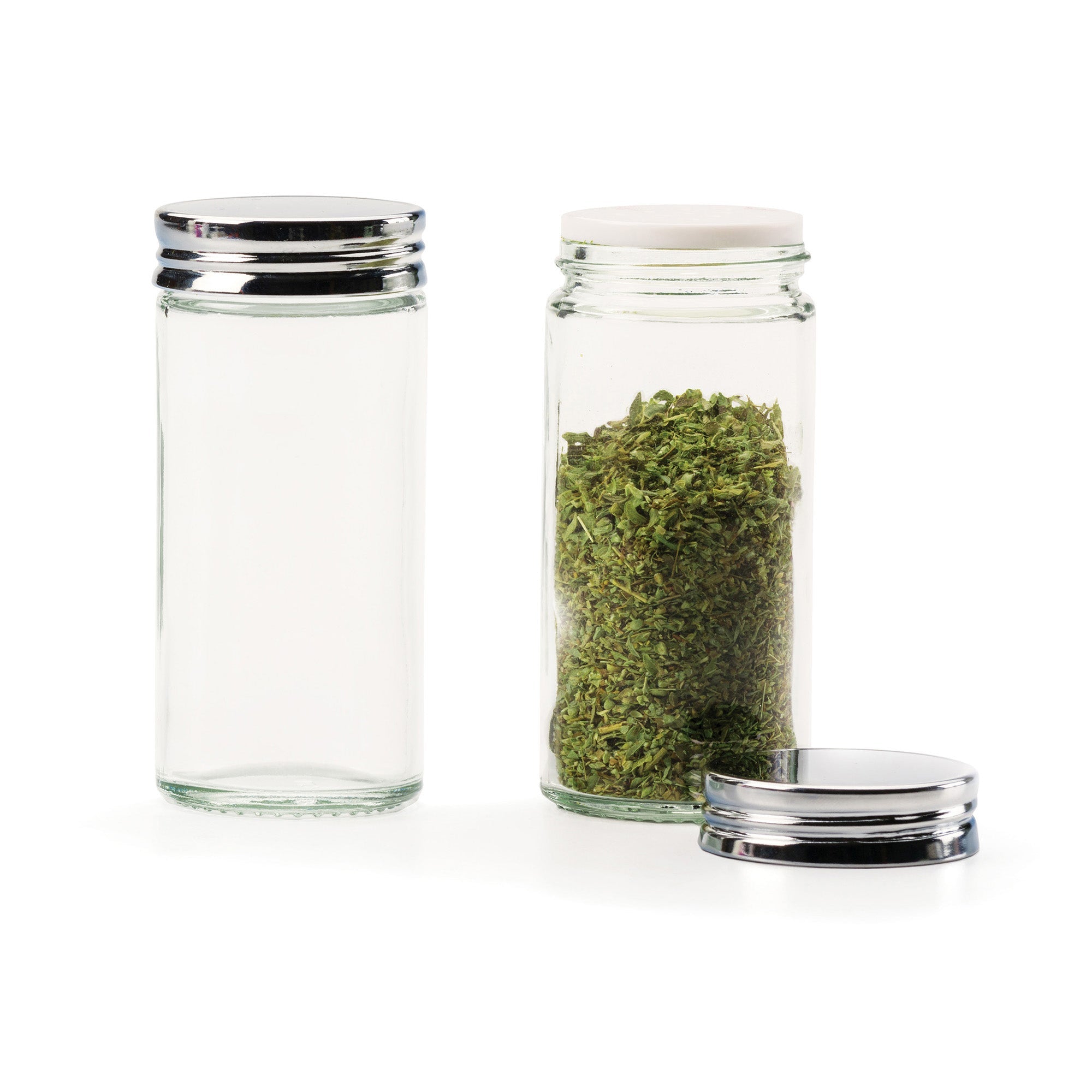 RSVP Glass Square Spice Jar, 4 oz