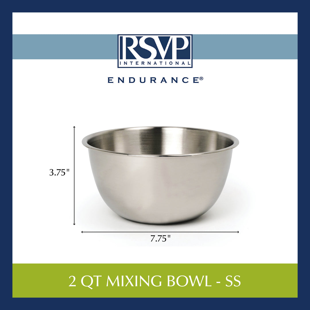 2 Qt Mixing Bowl - Stainless Steel – RSVP International