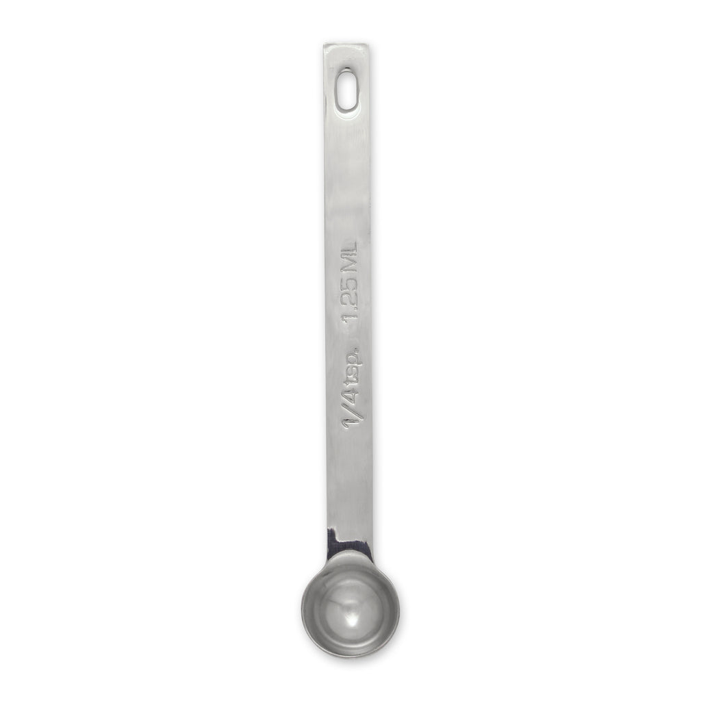 Measuring Spoon, 4 piece, 1/4, 1/2, 1 Tsp., 1 Tbsp., heavyweight dishwasher  safe, stainless