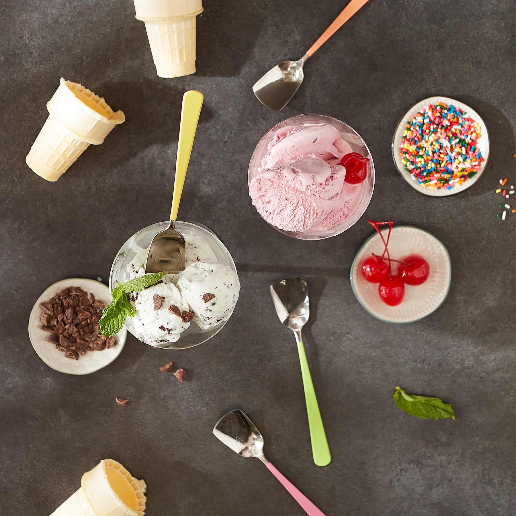 RSVP International Ice Cream Spoons Set Of 4 Mixed Colors — Las Cosas  Kitchen Shoppe