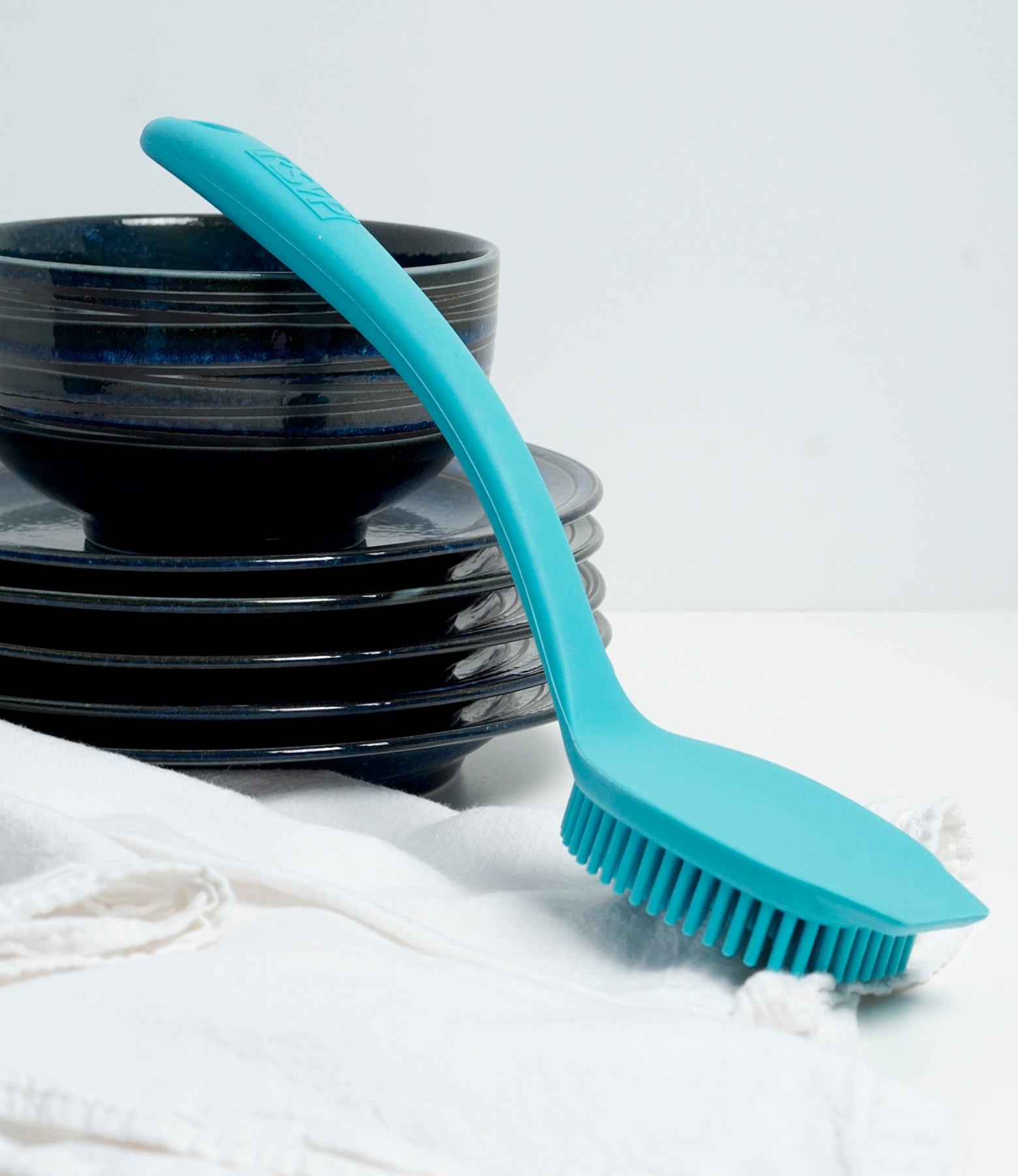 Silicone Dish Brush - Turquoise – RSVP International